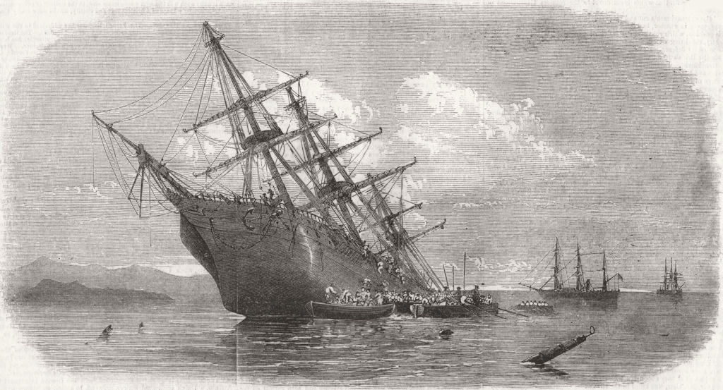 SHIPS. No Caption 1857 old antique vintage print picture